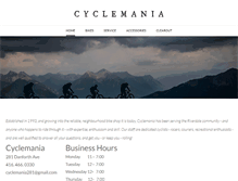Tablet Screenshot of cyclemaniatoronto.ca